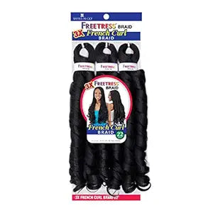 FREETRESS BRAIDS 3X French Curl Braid 22'' (3 Pack, 1B)