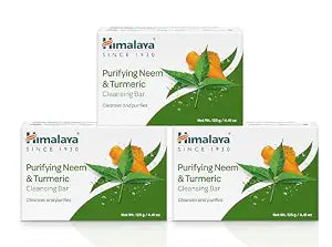 Himalaya Purifying Neem & Turmeric Cleansing Bar Soap, 3 Pack