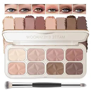 Noerrors Soft Mauve Neutral Naked Matte Eyeshadow Palette, Light Pink Nude Beige Taupe Brown Natural Eyeshadow for Older Women, Low Contrast Fresh Pastel Looks, Velvet Smooth Powder Eye Shadow Makeup