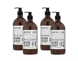 Newport Home Hand Soap, Wild Lavender and Rosemary Mint, 21.5 fl oz, Set of 4, Home and Body Co