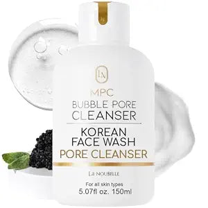 MPC Bubble Pore Cleanser, Korean Face Wash, Gentle Deep Pore Facial Cleanser with Caviar, Blackhead Makeup Remover, Pore Minimizer, Hydrating, Exfoliator, Oily, Dry Skin 5.07 fl oz