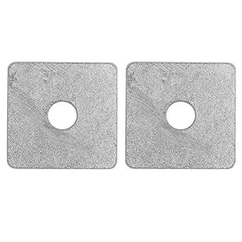 50Pcs M12 Galvanized Square Washer Flat Plate Fastener 1/2ID*2OD*3/16" THK