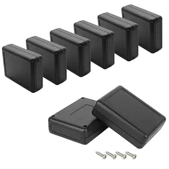 Project Box 8 Pieces Electrical Box Small Junction Box ABS Plastic Enclosure Power Electronic Case Black 3.5" x 2.8" x 1.1"(90 x 70 x 28mm)