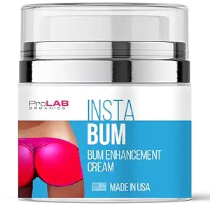 ProLab Organics InstaBum Butt Enhancement Cream – Butt Lift and Firming for a Bigger, Rounder, Perkier Bum – Brazilian Booty Growth Cream with Voluplus, Maca, Wild Yam, and Gotu Kola – Made in USA
