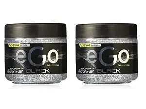 Hair GEL For MEN eGo Black (450ml) / Male Fragrance Extra STRONG -Pack of 2