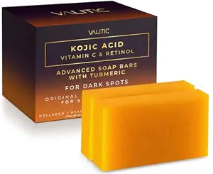 VALITIC Kojic Acid Vitamin C and Retinol Soap Bars for Dark Spots, 2 Pack