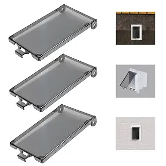 DBVC 1-Gang Vertical Recessed Outdoor Electrical Outlet Box Replacement Cover, Type 3r Enclosure Cover Replacement for Electrical Box DBVR1C/DBVS1C/DBVM1C/60VC Etc Electrical Outlet Box-3PCS
