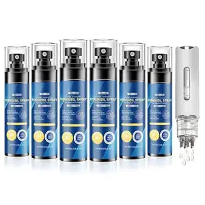 5% Minoxidil Spray for men-6 pack, Infused with Biotin, Hair Growth Treatment, Supports Thicker and Fuller Hair & Beard (21oz, 10 Month Supply)