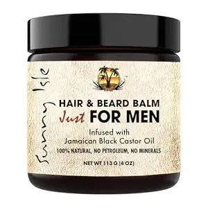 Sunny Isle Jamaican Black Castor Oil Hair & Beard Balm Pomade for Men 4oz