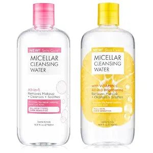 Micellar Water 500ml 2 Pack���Makeup Remover&Micellar Cleansing Water,Gentle Make Up Remover Liquid for Face,Lips&Eyes,Soothing Facial Cleanser for All Skin