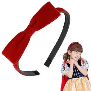 Dark Red Burgundy Bow Headband for Women Girls - Snow White Costume Hair Accessories Comfortable Non-Slip Design for Ages 8+
