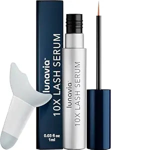 Lunavia 10X Lash Serum - Eyelash Serum with Peptide & Botanical Lash Conditioner for Healthier, Stronger-Looking Lashes - Nourishing Lash Serum with Ginseng Extract for Daily Lash Care