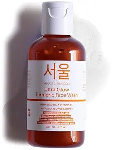 SeoulCeuticals Korean Turmeric Face Wash Brightening Cleanser 4oz