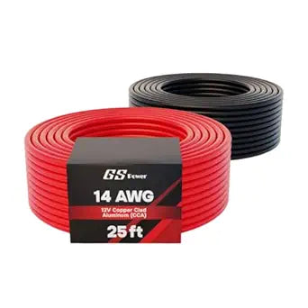 GS Power 14 Gauge Wire Automotive - 50ft CCA Primary 2 Spools