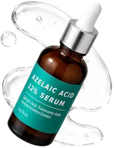 Azelaic Topical Acid 12% Serum for Face β Dark Spot Remover with Tranexamic Acid, Salicylic Acid, Niacinamide & Centella Asiatica β Acne, Hyperpigmentation & Rosacea Treatment 1 Oz Korean Skincare