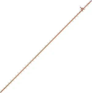 GOUNENGNAIL- 4' Grounding Rod - 3/8" Copper Ground Rod with Wire Clamp | Great for Electric Fences, Antennas,Satellite Dishes,and other Grounding Needs (1, 3/8''x4')