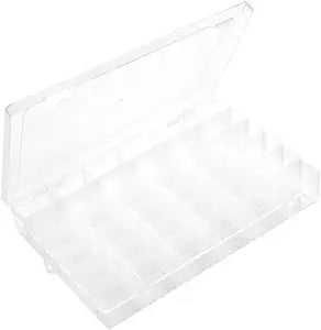 Clear Visible Plastic Storage Box with Removable Dividers, 36 Grids, Suitable for Jewelry, Screws Hardware Accessories Organizer, Crafts, Fishing Tackle