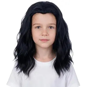 Long Black Wig for Boys Black Wavy Wigs for Kids Child