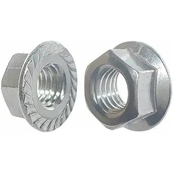 BCP Fasteners 1/4-20 Zinc-Plated Serrated Flange Hex Lock Nuts, 50 Pack