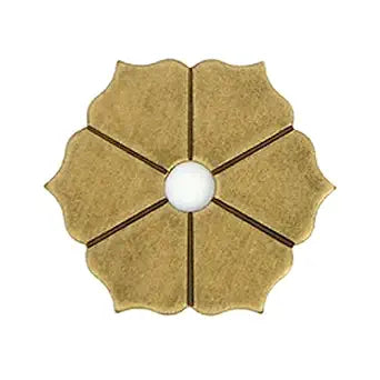 Tiazza 10Pcs Petal Shape Brass Backplate Washers Classical Furniture Decoration Gasket Brass Hardware Accessories (Bronze, 1.8")