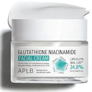 APLB Glutathione Niacinamide Facial Cream | LIPO GLUTA NIAC CEN��� 24.8% 1.86 FL.OZ/Korean Skincare, Deep hydration, Niacinamide, Improve skin elasticity, Improve skin texture