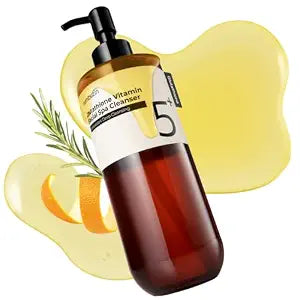 numbuzin No.5 Cleansing Oil, Glutathione & Vitamin C Cleanser for Pores, Sebum & Dark Spots, Rich Oil Texture for Makeup Removal, Radiance Boost & Even-Looking Tone, Helps Soothe Redness 6.76 fl oz