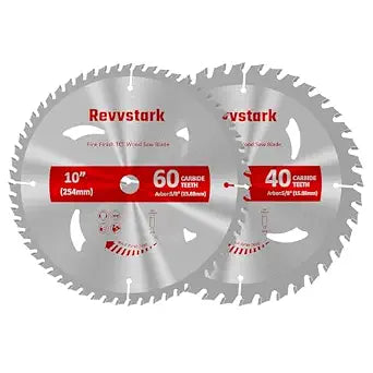10 Inch 40&60T Circular Saw Blade for Various Wood, 5/8" Arbor