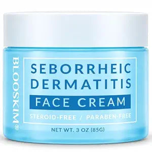 Blooskim Seborrheic Dermatitis Face Cream – Face, Scalp & Body Moisturizing Treatment for Flaky, Itchy Skin – Daily Lotion for Psoriasis and Dermatitis Relief - Men and Women - 3 Oz