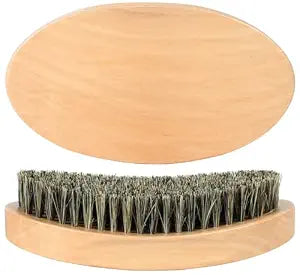 Curved 360 Wave Brush For Men, Medium Hard Palm Wave Brush for Laying Down 360 Waves, Made with Natural Boar Bristle and Wood, Easy to Hold, Perfect for Creating 360 Layer Hair Waves