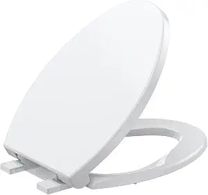 Garvee Toilet Seat Cover Elongated Toilet Seat,PP Quick Release Flat Lid Toilet Seat Elongated Easy Remove Easy Clean for Bathroom Renovation Family Apartment Guest Restroom