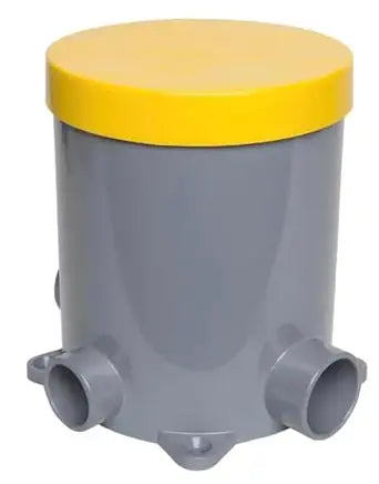 ARL-FLBC4500 Non-Metallic Concrete Floor Box, 4-1/2" Round, Includes Plugs, Low Voltage Divider & Mud Cover for New Concrete Pours (1 Pack)