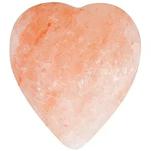 Pure Himalayan Salt Works Heart Massage Stone, Pink Crystal Hand-Carved Stone for Massage Therapy, Deodorant and Salt and Sugar Scrubs, 2.75” W x 3” H x 1.5” D