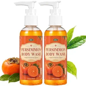RYH Persimmon Body Wash for Old People Smell, Natural Odor Control, 2 Pcs