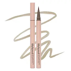 lilybyred AM9 to PM9 Survival Penliner Natural | Korean Soft Ash Tone Liquid Eyeliner, 0.1mm Ultra-Fine Brush, Quick-Dry, Smudge-Proof, Layerable Ash Pigment, Buildable Color, 0.035 oz. (03 Ash Taupe)