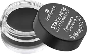 essence Stay & Play Gel Eyeliner Pot, Smudge Proof Waterproof (01 | Black)