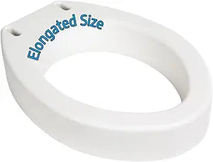 Essential Medical Supply Toilet Seat Riser for Elongated Bowl with 3.5" Rise - 19 x 14 x 3.5 Inch, Elevating and Raising Toilet Seat for Seniors, Adults and The Elderly with 300lb Weight Capacity