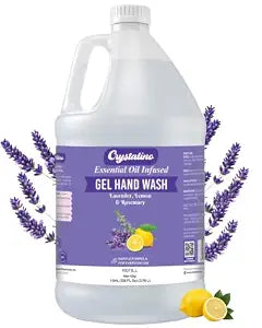 Lavender Essential Oil Gallon Liquid Hand Soap Refill (1 Gal), Non-Toxic Bathroom Hand Wash Soap Bulk Non-Antibacterial, Jabon Para Manos, handsoap gallon bulk refill deals, 洗手液