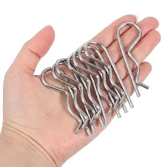 8Pcs Hardware Pins, Cotter Pins, R Clips, Cotter Pin Clips