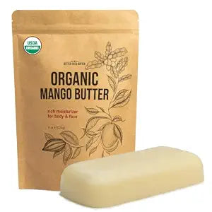 Organic Mango Butter - USDA Certified Raw Mango Seed Butter Unrefined, 8 oz