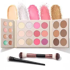 UCANBE 26 Colors Face Makeup Palette Set, All-in-One Makeup Set Includes Concealer, Highlight, Blush, Bronzer with 2 Brushes ��� Multi-Use Facial Beauty Makeup Gifts Kit for Women Travel-Fr