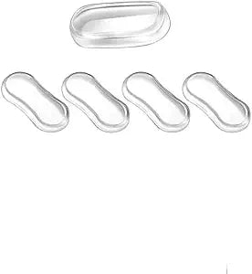 5 Pieces Toilet Seat Bumpers, Universal Buffer Toilet Lid Rubber Bumpers Toilet Seat Buffers Toilet Lid Rubber Pads for, Home, Hotel and Hospital Toilets, Adhesive Lid Buffers
