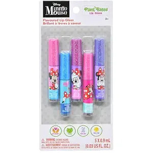 Disney Minnie Mouse 5-Pack Flavored Lip Gloss Set for Kids