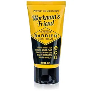 WORKMAN'S FRIEND Barrier Skin Cream - Heals Cracked Hands - Moisturizer and Protectant from Chemicals & Plant Oils - 2.2 ounce