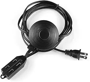8 Feet Indoor 3 Outlet Extension Cord with Foot Switch - with Safety Water Proof Cover (Single)