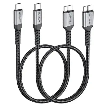 10Gbps Micro B to USB C External Hard Drive Cable 1.5FT 2-Pack