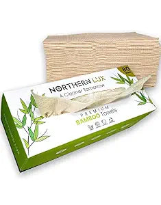 Disposable Bamboo Face Towels (80 Sheets) | Organic Biodegradable Dry Face Wipes | Strong, Soft, and Fragrance Free Bamboo for Makeup Removal Face Care | Disposable and Sustainable
