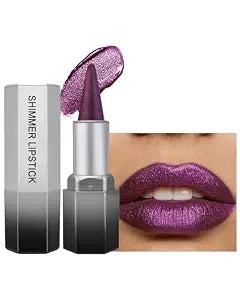 Metallic Shimmer Lip Liner Lipstick, Mauve Lip Gloss Eyeshadow for Women