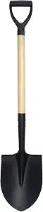 Shovel for Digging,Round Shovel, Garden Tool with D-Handle, 41 Inches in Overall Length, Wooden Handel Garden Shovel,Beach Shovel, Car Snow Shovel