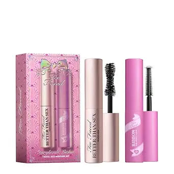 Too Faced Storybook Lashes Travel Size Mascara Set | Better Than Sex + Ribbon Wrapped Lash Tubing Mini Mascara Gift Set