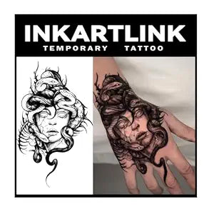 INKARTLINK Tattoo Tech Semi Permanent Tattoo 2 Sheets Medusa 1